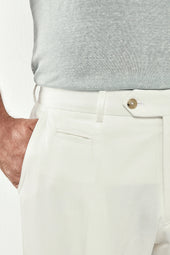 Cotton And Linen Garda Trousers Made In Italy
