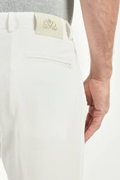 Cotton And Linen Garda Trousers Made In Italy