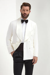 Double Breasted Tuxedo Jacket Made In Italy