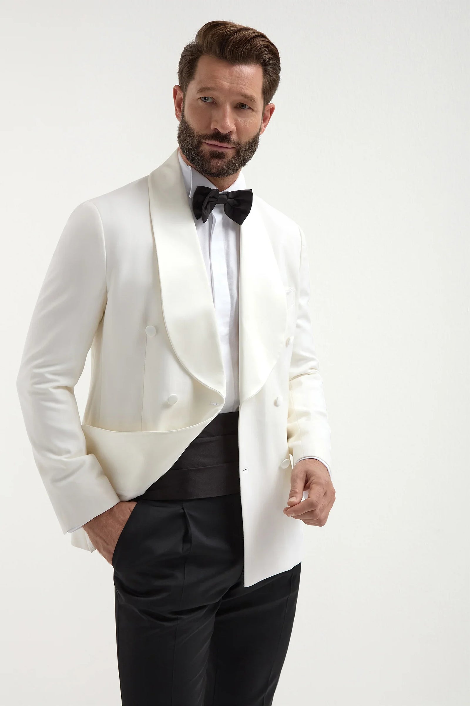 Double Breasted Tuxedo Jacket Made In Italy