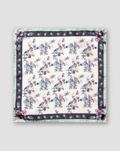 Floral Print Silk Pocket Square