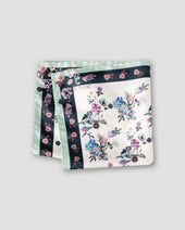 Floral Print Silk Pocket Square
