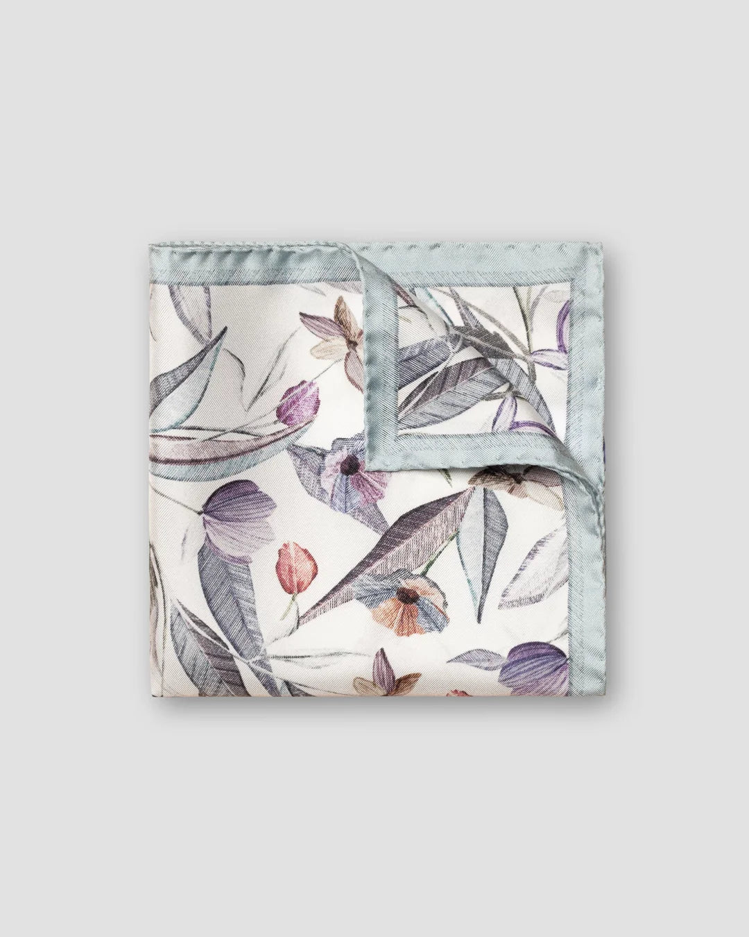 Light Floral Silk Twill Pocket Square
