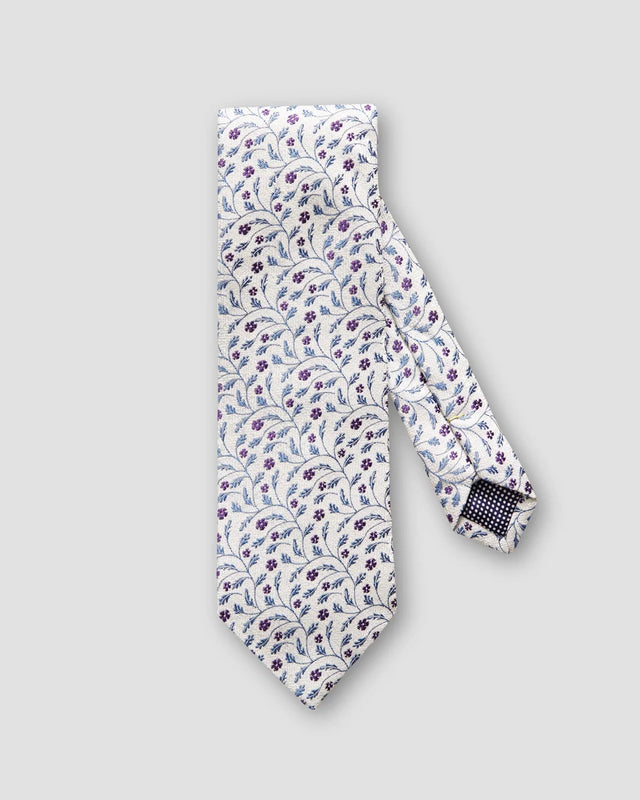 Weiße Krawatte mit Blumenmuster - Eton