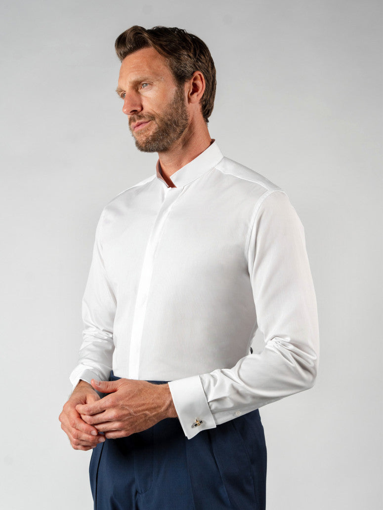 French Cuff Shirt Reverse Collar