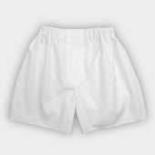 White Herringbone Cotton Boxer Shorts