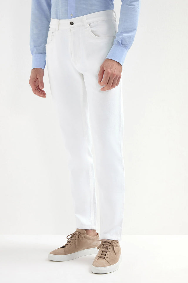 White jeans - Candiani cotton - Made in Italy