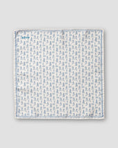 Blue Lighthouse Print Silk Pocket Square