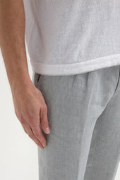 Linen And Cotton T Shirt Made In Italy