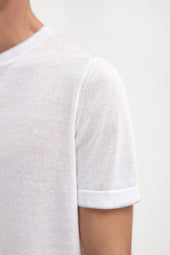 Linen And Cotton T Shirt Made In Italy