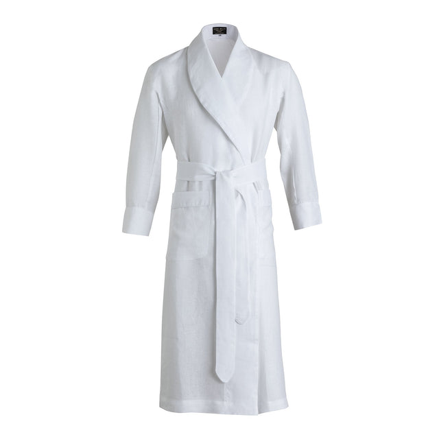 White Linen Dressing Gown