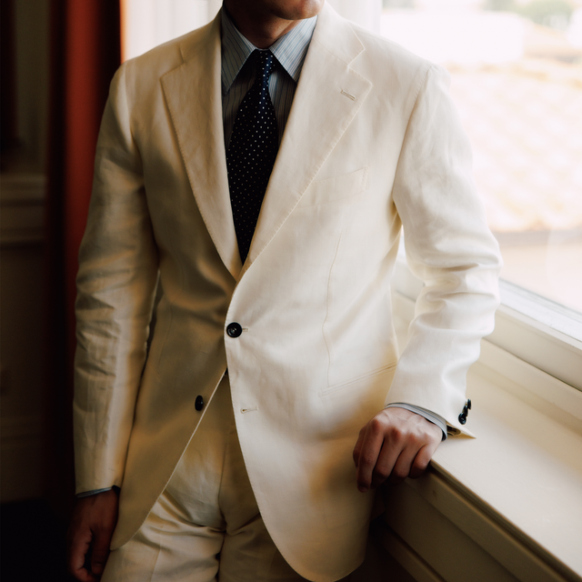 Ivory Linen Waverly Suit