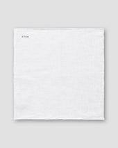 White Linen Pocket Square