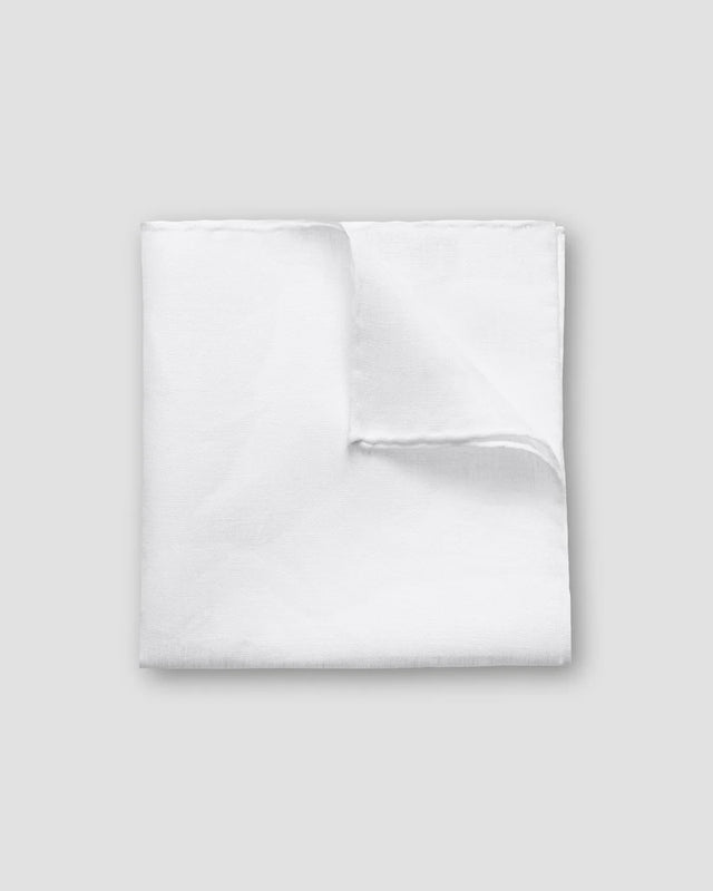White Linen Pocket Square