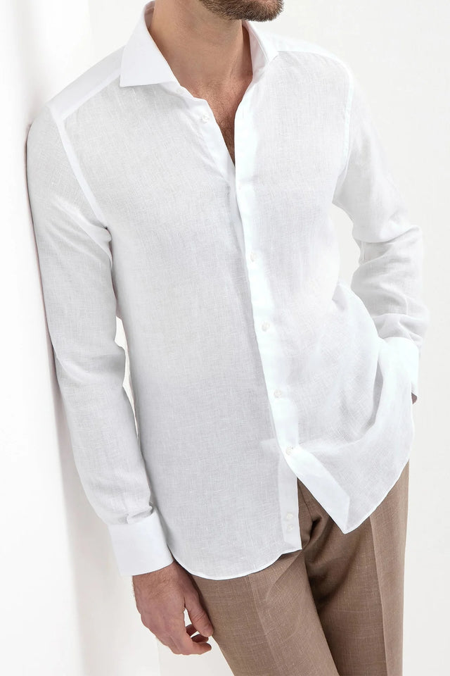 White linen shirt - Made in Italy