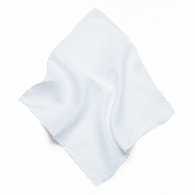 White Linen Pocket Square