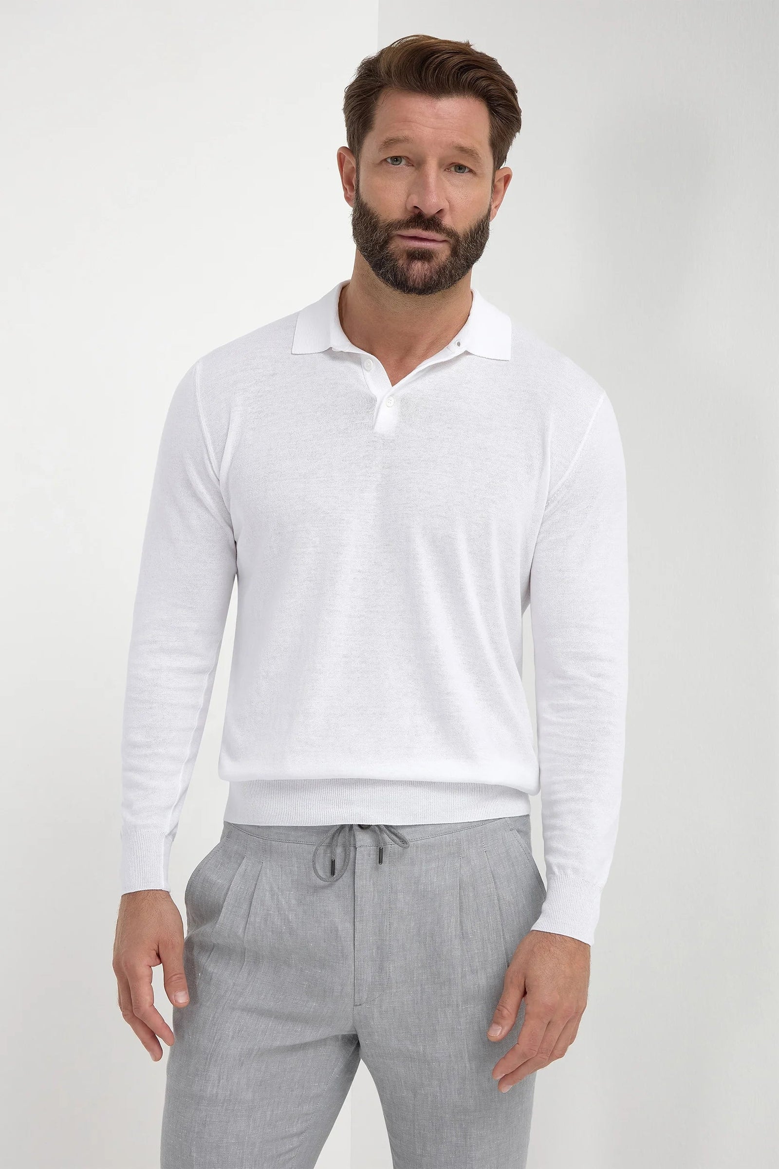 Long Sleeve Polo Made In Italy