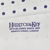 Navy Spot Silk Tubular Scarf