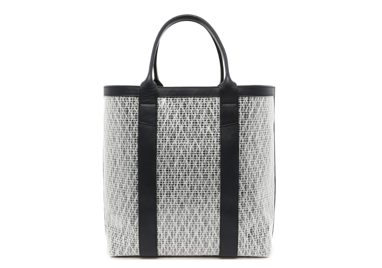 Tall Tote Navy Trim Navy Interior Weaved Sail Cloth