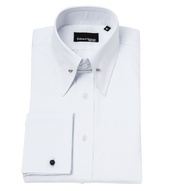White Pin Collar Loose-Fit Shirt