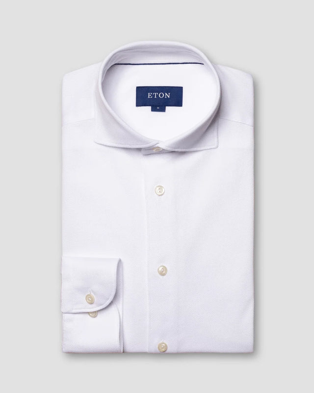 White piqué shirt - Eton
