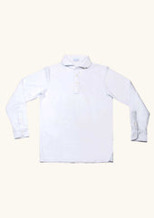 White Stone Washed Cotton Polo Shirt