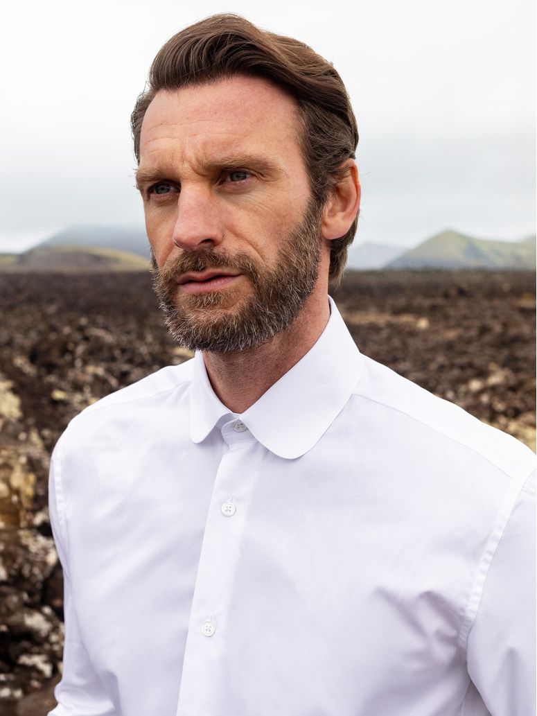Poplin Round Collar Shirt