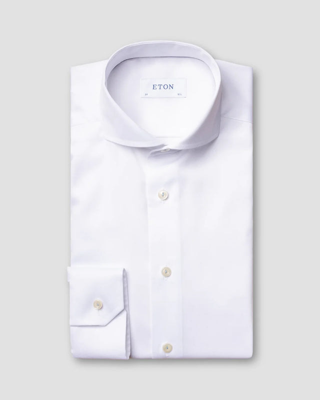 Weißes Hemd aus Royal Twill - Eton