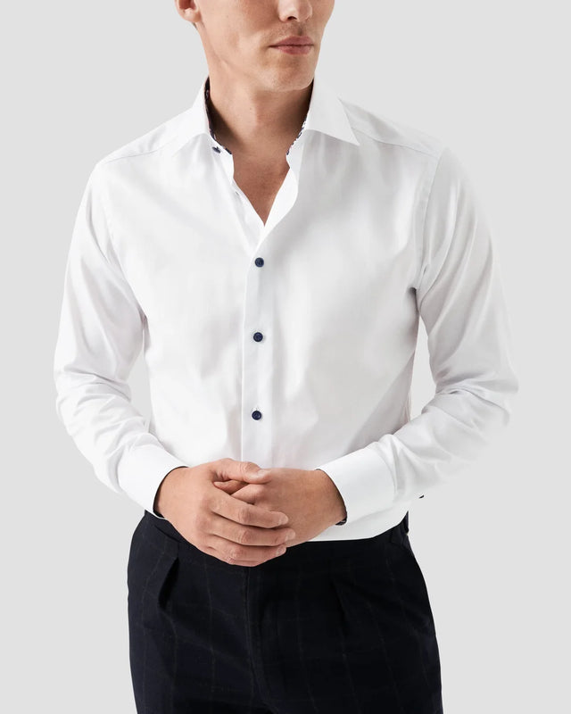 White Signature Twill Shirt - Eton
