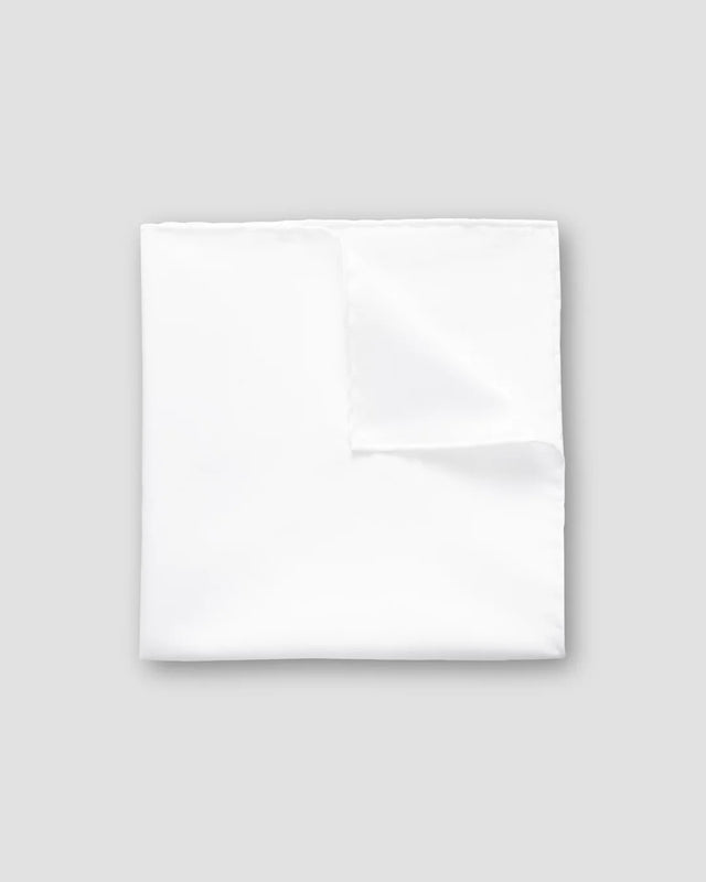 White Signature Twill Pocket Square