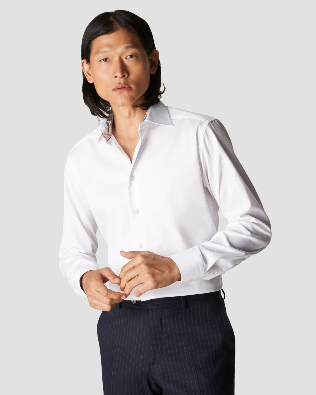 Signature Twill Shirt Floral Print Details Eton