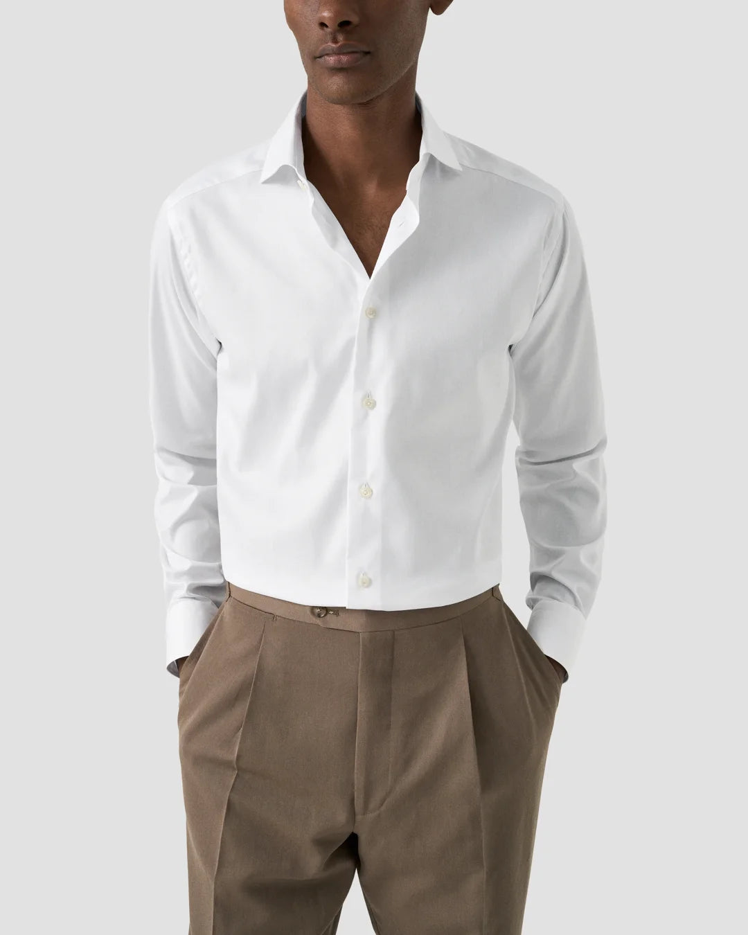 Signature Twill Shirt Wide Spread Collar Eton
