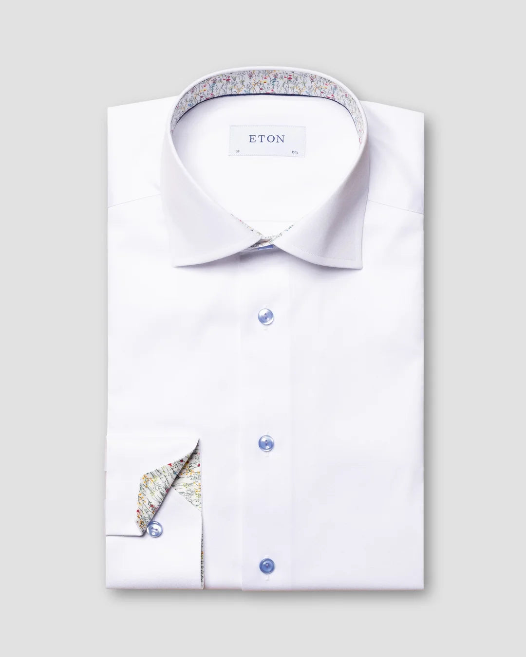 Floral Print Signature Twill Shirt Eton