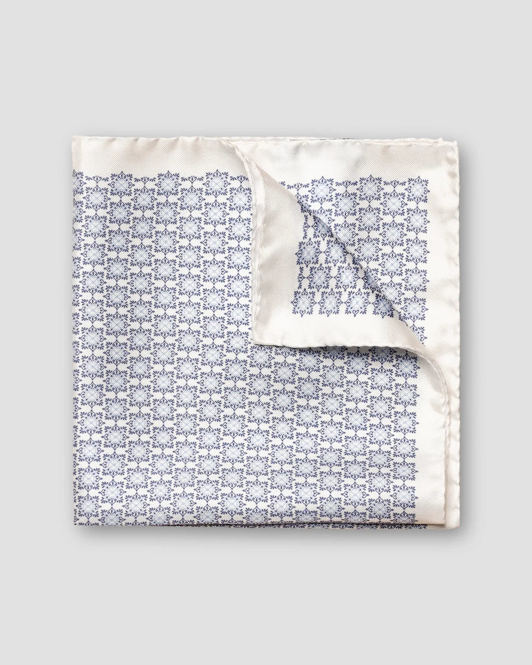 Geometric Print Silk Pocket Square