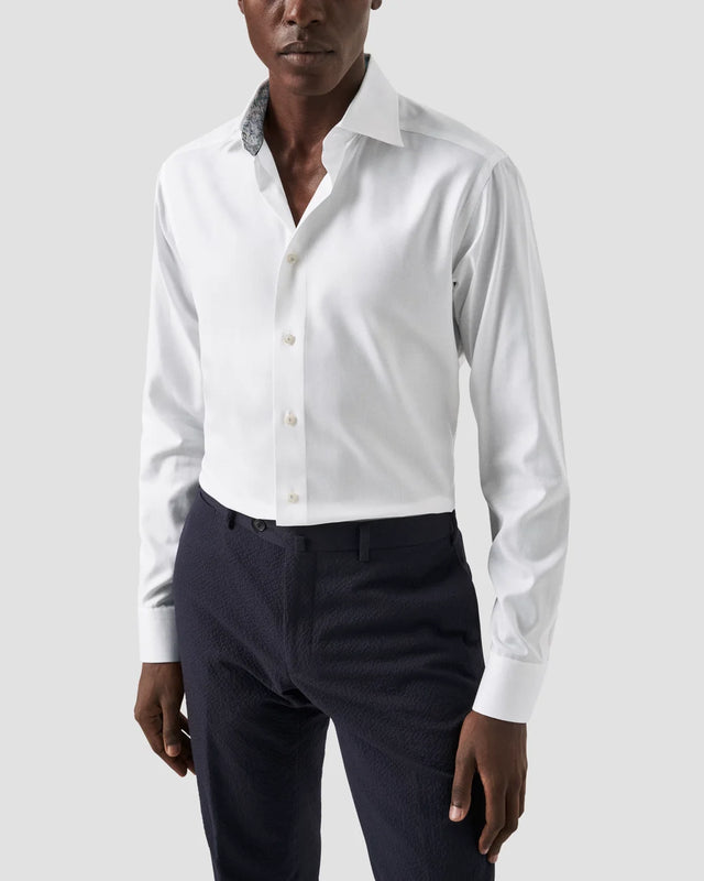 Weißes Baumwoll-TENCEL™ Lyocell-Hemd - Eton