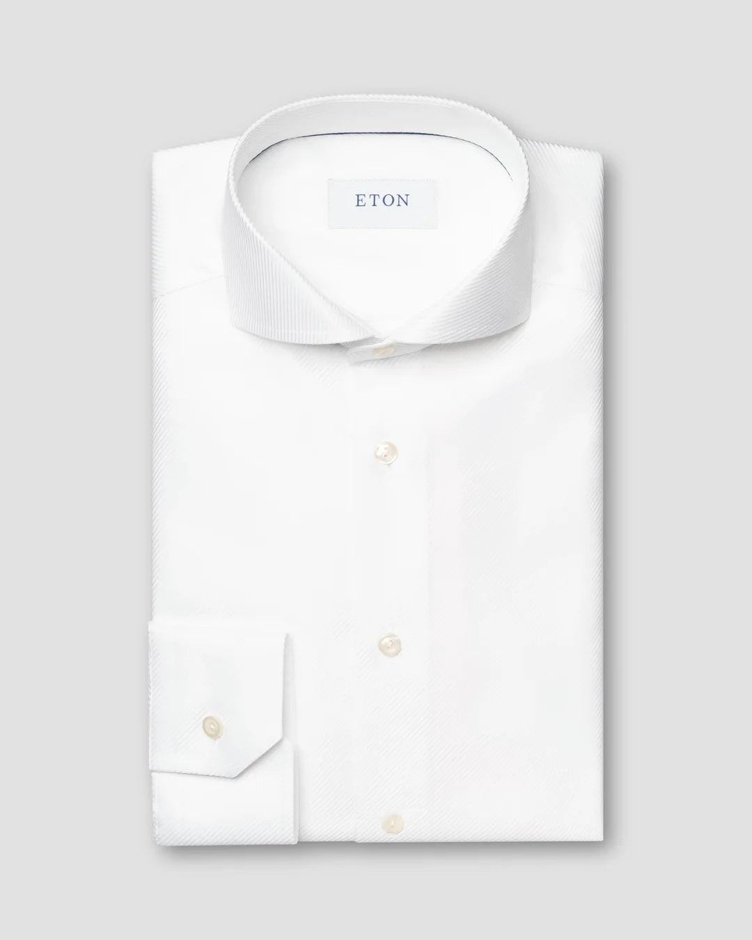 Solid Textured Twill Shirt Eton