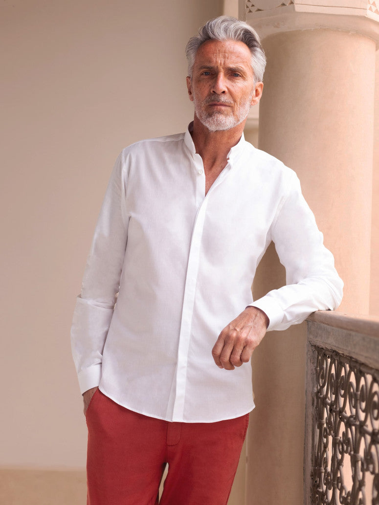 Summer Shirt With Inverted Collar