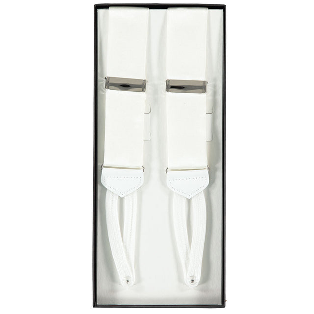 Formal White Suspenders