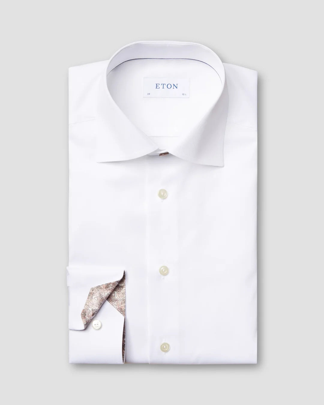 Twill Shirt Printed Details Eton