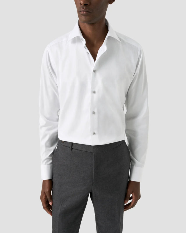 Signature Twill-Hemd – Graue Details - Eton