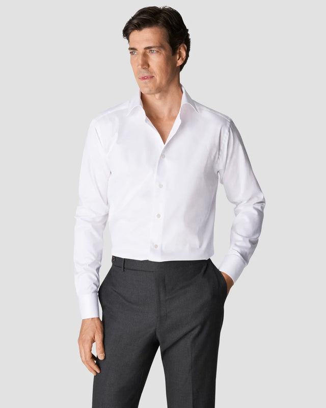 Weißes Hemd aus Stretch-Twill - Eton