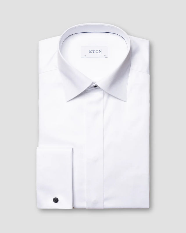 White Tuxedo Shirt – Stretch Effect - Eton
