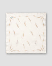 Wheat Print Silk Pocket Square