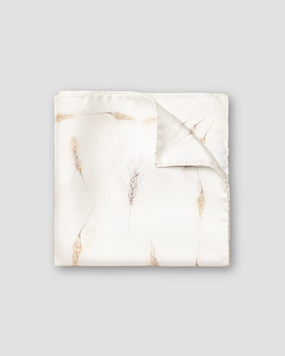 Wheat Print Silk Pocket Square