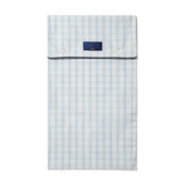 Blue Check Cotton Pyjamas With Navy Piping
