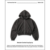Bleecker Cinched Crop Zip-Up | Relaxed, Drop-Shoulder