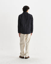 Whiting And Ecru Radical Stripe Overshirt