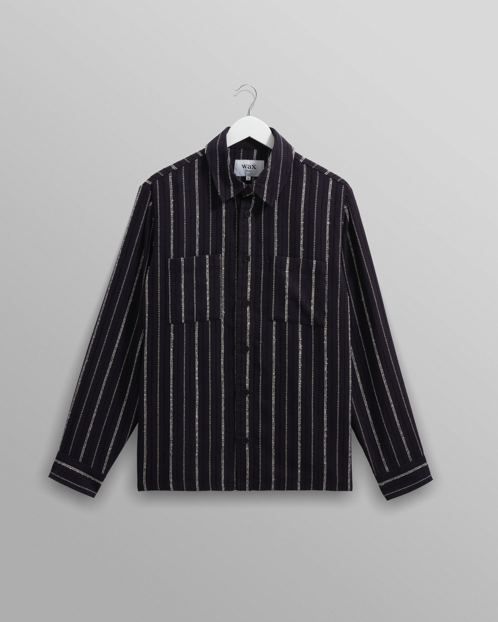Whiting And Ecru Radical Stripe Overshirt