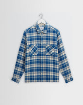 Whiting - Blue And Ecru Oran Check Overshirt
