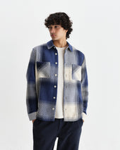 Whiting And Ecru Shadow Check Overshirt